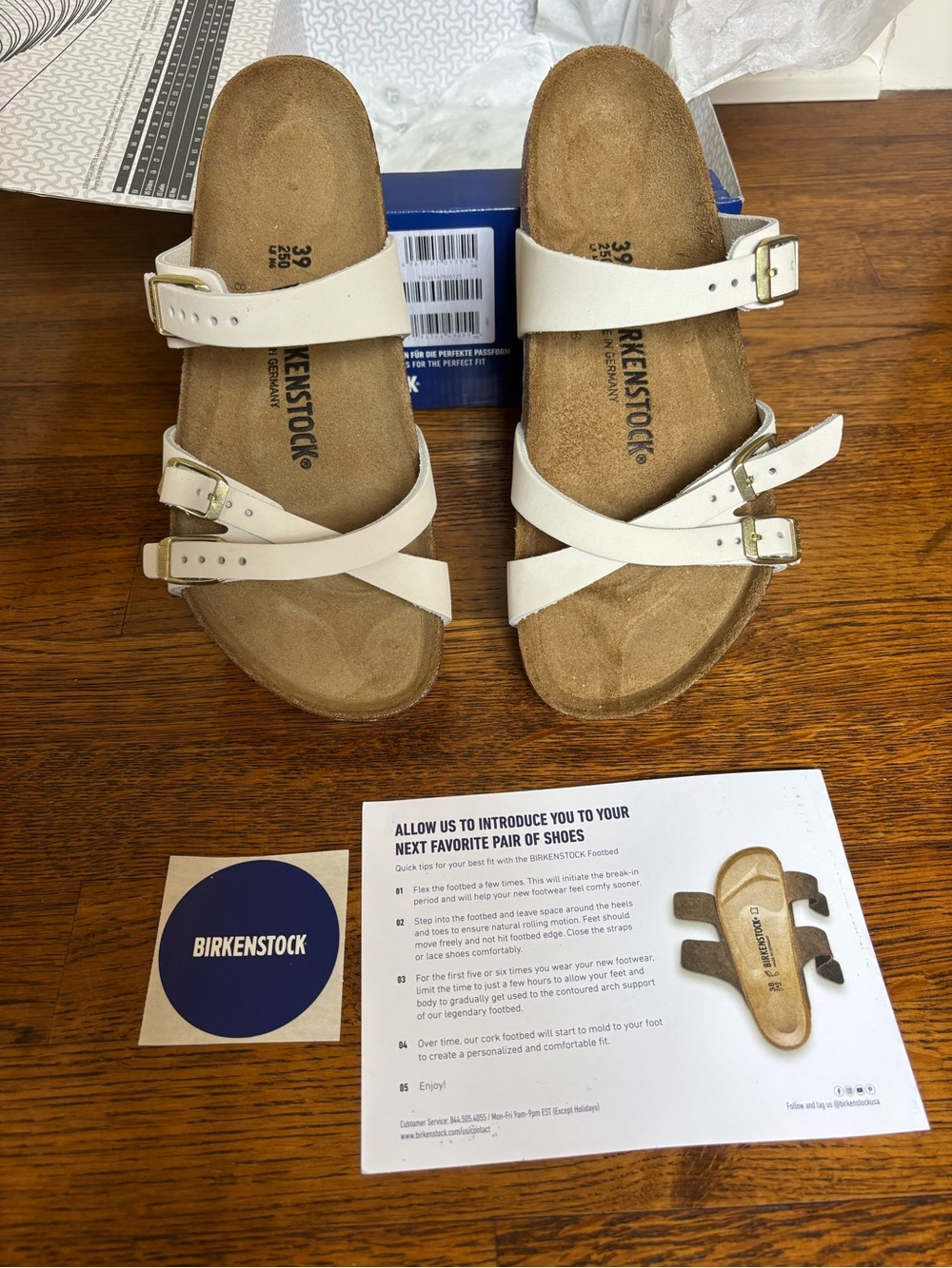 Birkenstock Franca, Antique White Crisscross Triple-Strap Sandals, brand new! - Picture 3 of 10